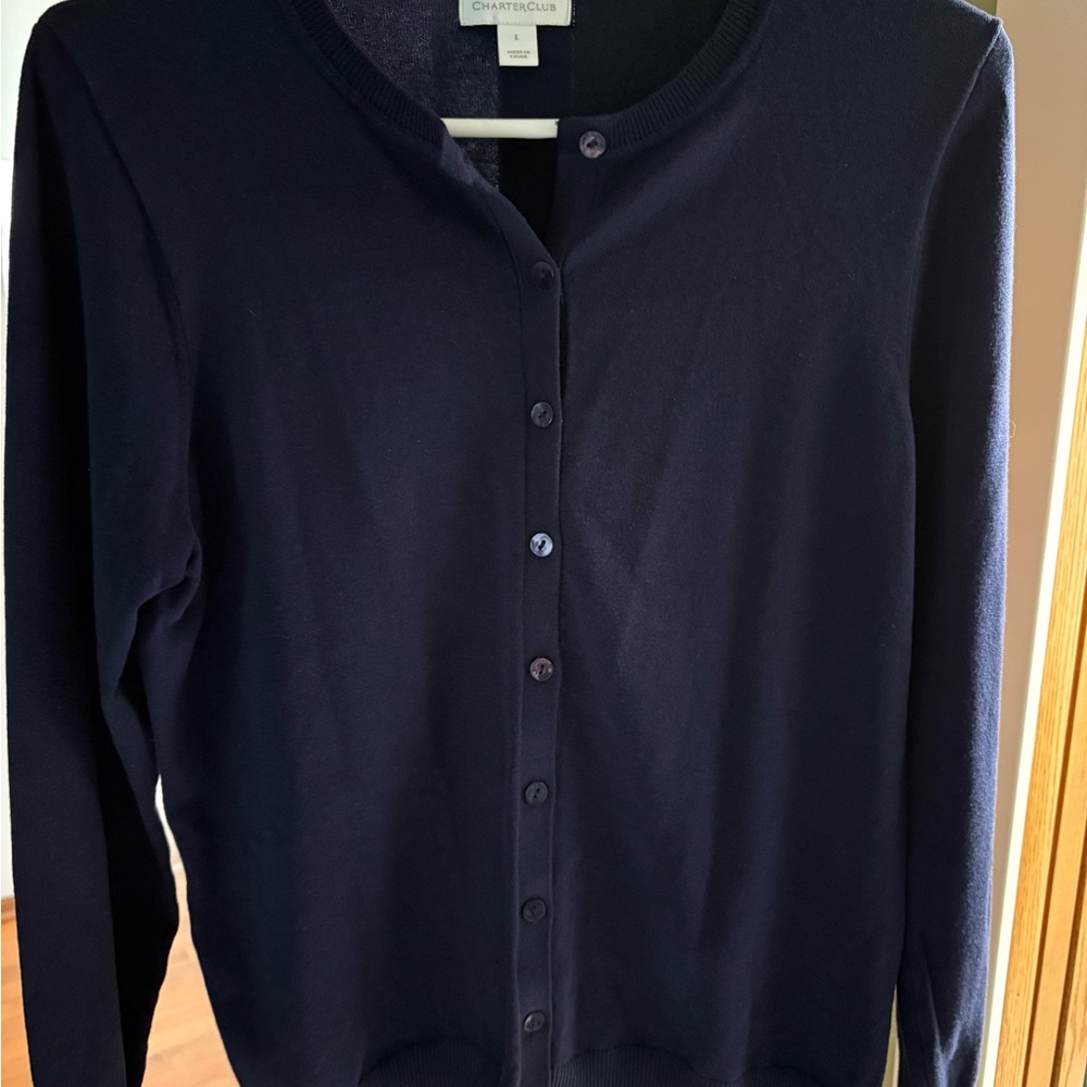 Charter Club Dark Gray Knit Sweater